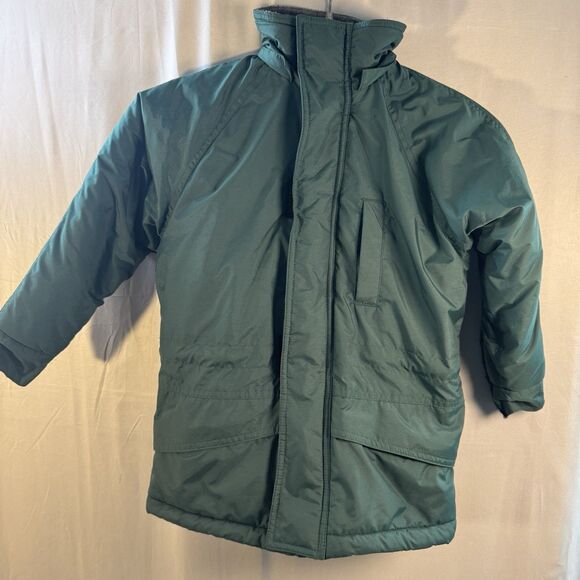 Andy Johns Boys Green Winter Parka Coat Size 5-6 Warm Insulated Jacket Outerwear - Picture 1 of 14